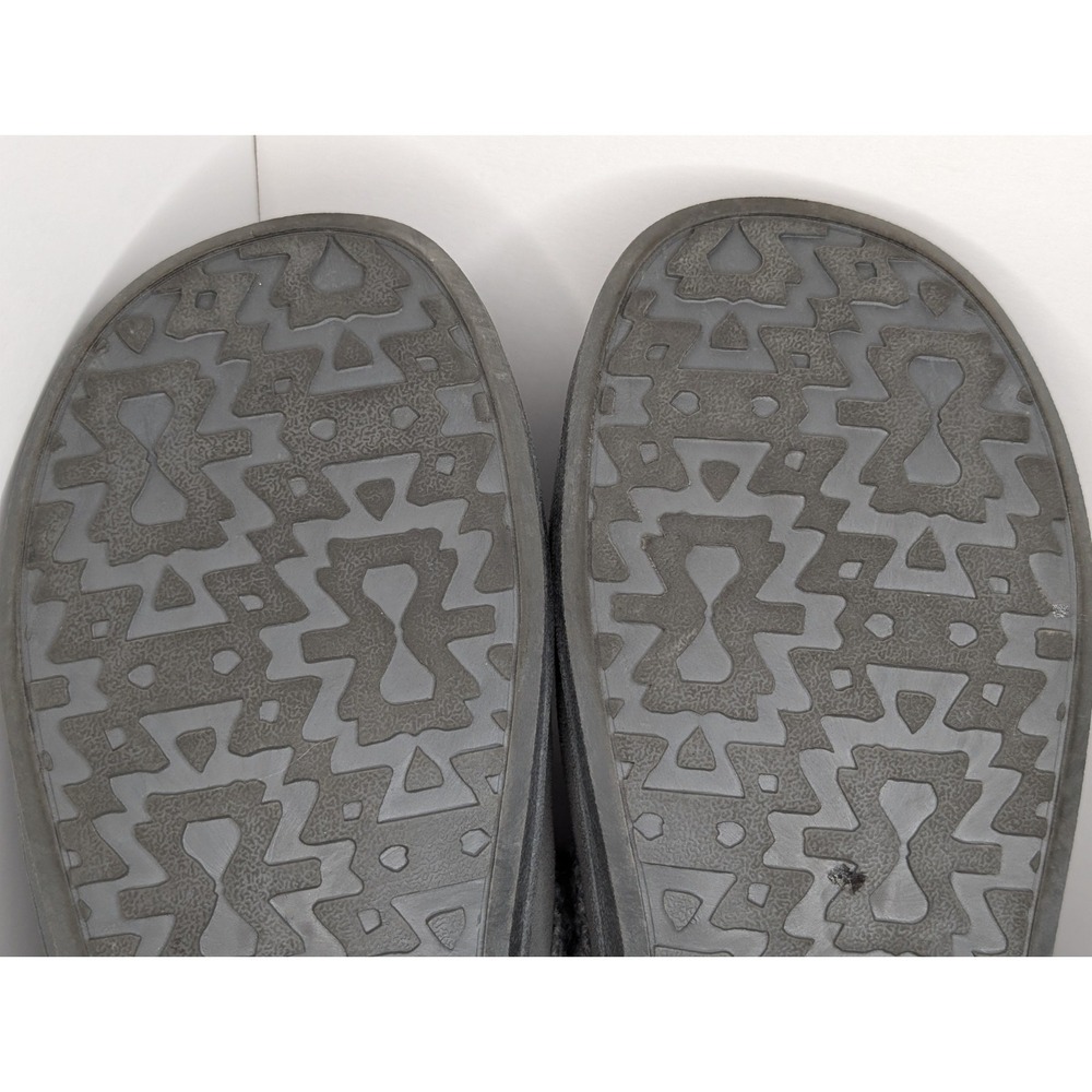 Clarks Slippers Womens 9 M Knit Collar Clog Gray Leather Casual Comfort Low Top - Picture 10 of 11